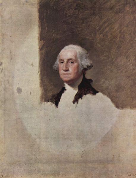  Gilbert Stuart unfinished 1796 painting of George Washington